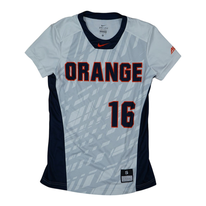 Syracuse Orange Game-Issued #16 White Softball Jersey LOA