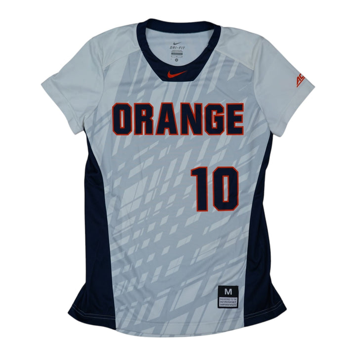 Syracuse Orange Game-Issued #10 White Softball Jersey LOA