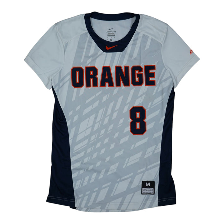 Syracuse Orange Game-Issued #8 White Softball Jersey LOA