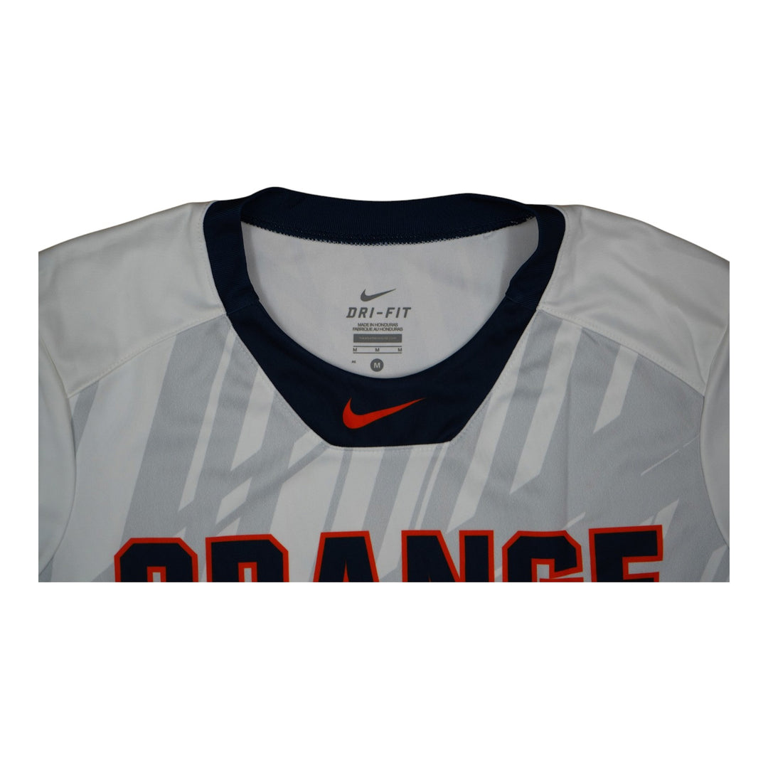 Syracuse Orange Game-Issued #8 White Softball Jersey LOA