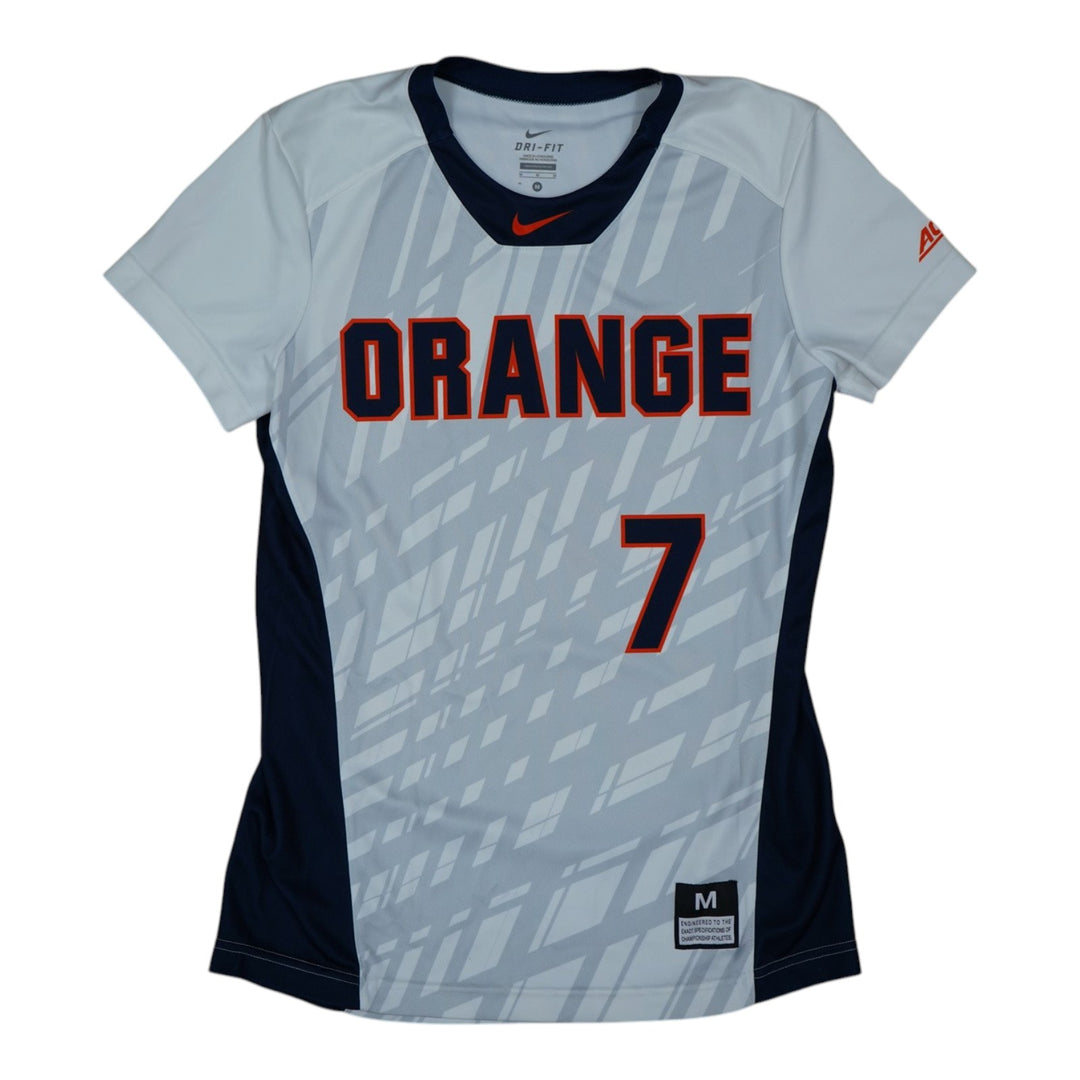 Syracuse Orange Game-Issued #7 White Softball Jersey LOA