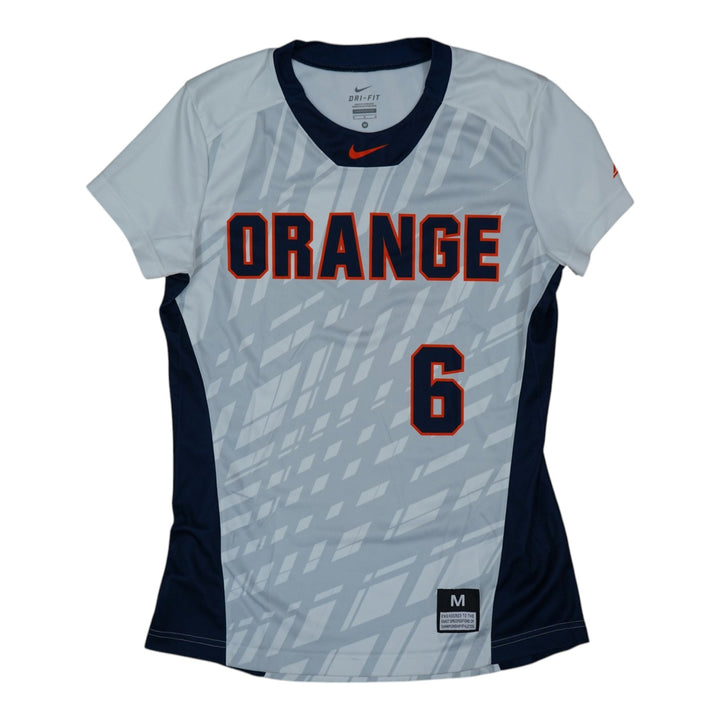 Syracuse Orange Game-Issued #6 White Softball Jersey LOA