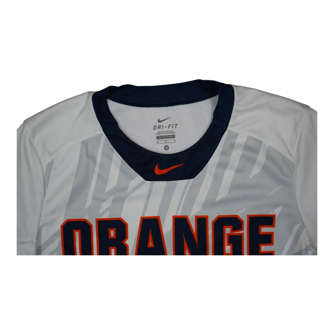 Syracuse Orange Game-Issued #6 White Softball Jersey LOA