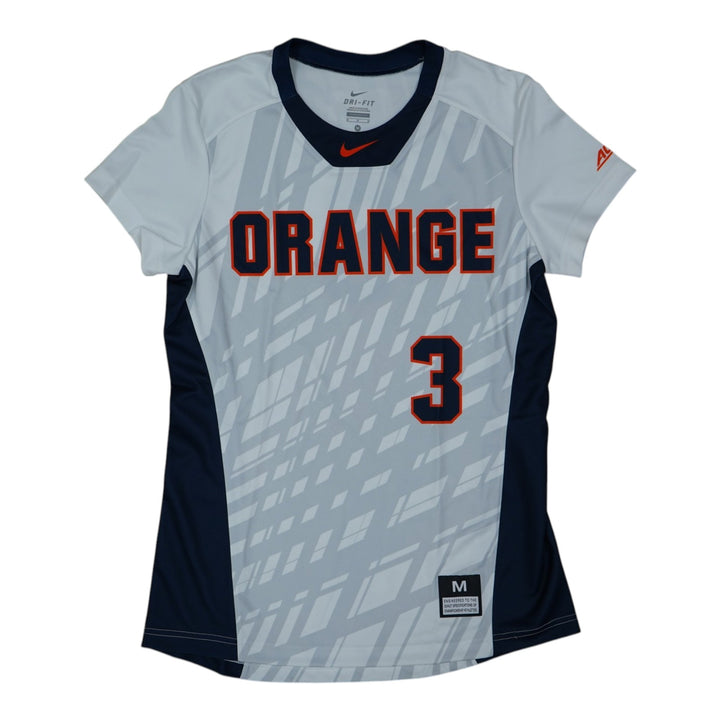 Syracuse Orange Game-Issued #3 White Softball Jersey LOA
