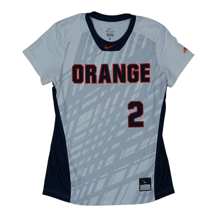 Syracuse Orange Game-Issued #2 White Softball Jersey LOA