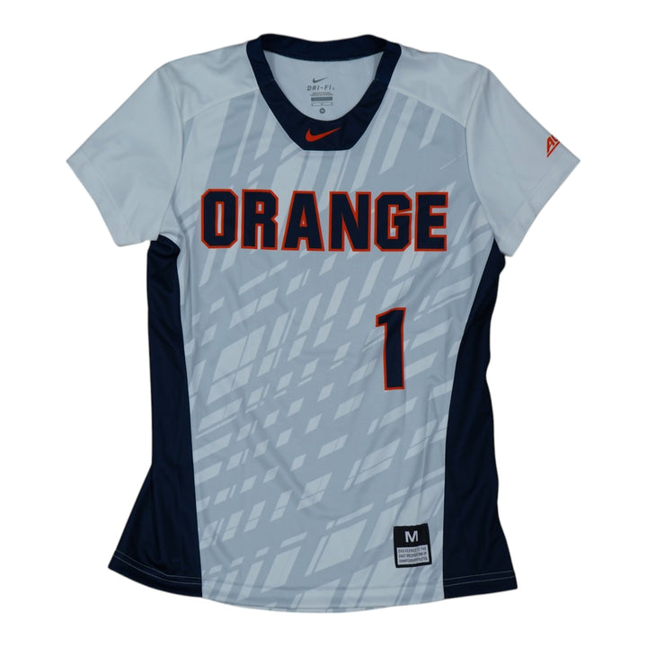 Syracuse Orange Game-Issued #1 White Softball Jersey LOA
