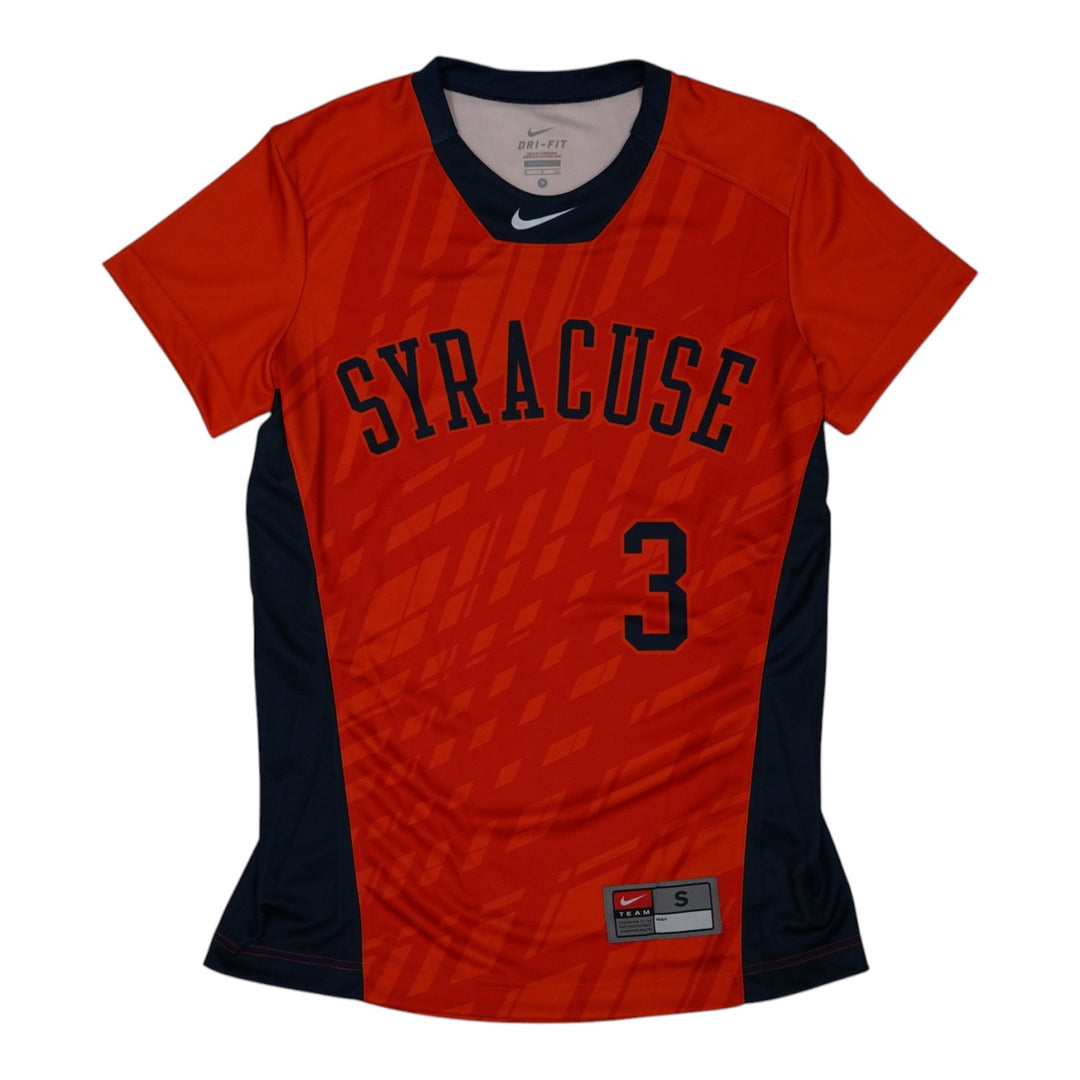 Syracuse Orange Game-Issued #3 Orange Softball Jersey LOA