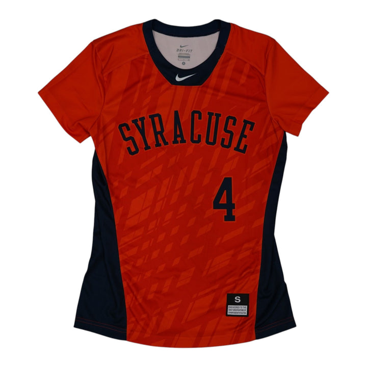 Syracuse Orange Game-Issued #4 Orange Softball Jersey LOA