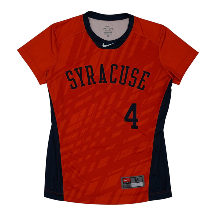 Syracuse Orange Game-Issued #4 Orange Softball Jersey LOA