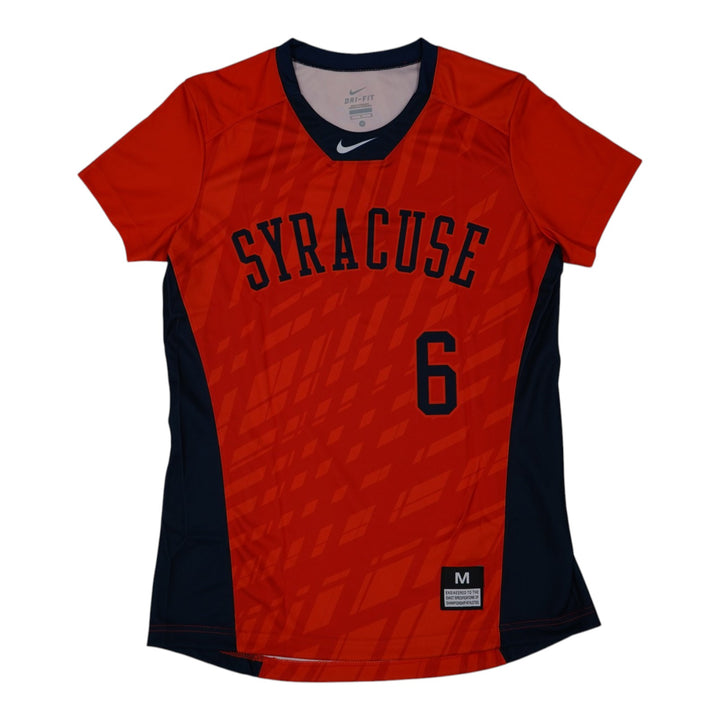 Syracuse Orange Game-Issued #6 Orange Softball Jersey LOA