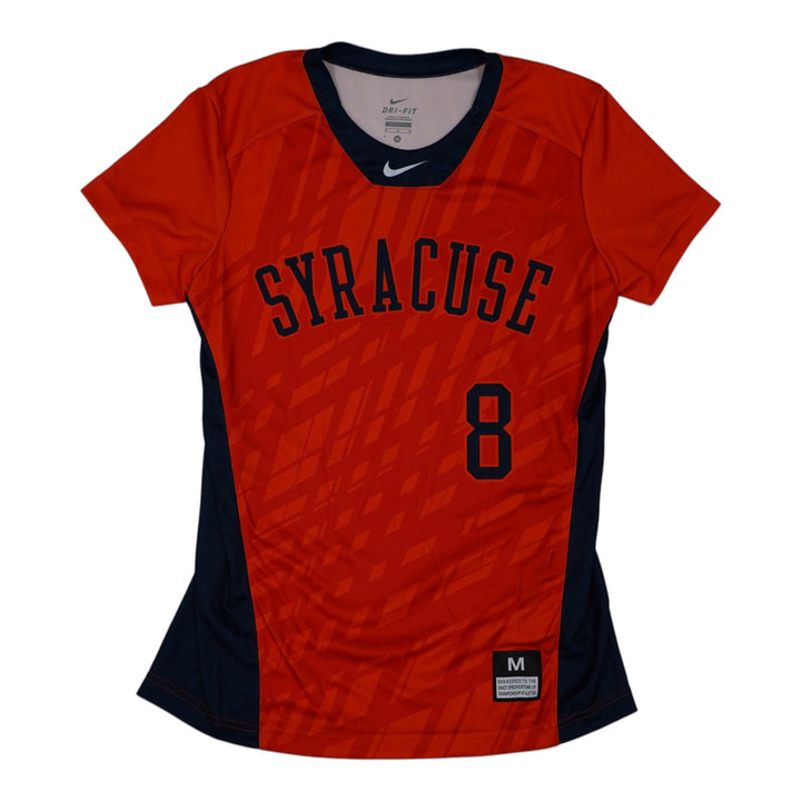 Syracuse Orange Game-Issued #8 Orange Softball Jersey LOA