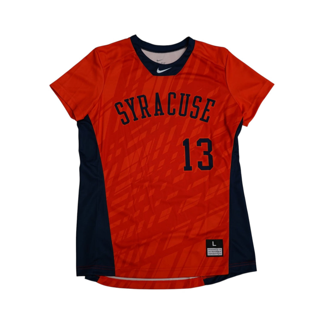 Syracuse Orange Game-Issued #13 Orange Softball Jersey LOA