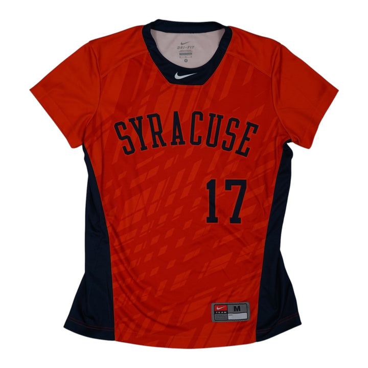 Syracuse Orange Game-Issued #17 Orange Softball Jersey LOA