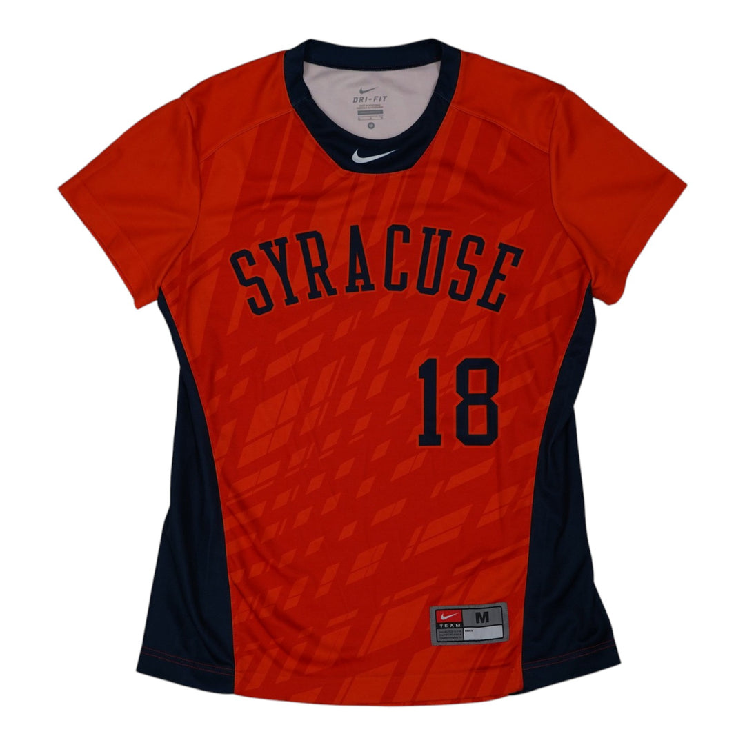 Syracuse Orange Game-Issued #18 Orange Softball Jersey LOA