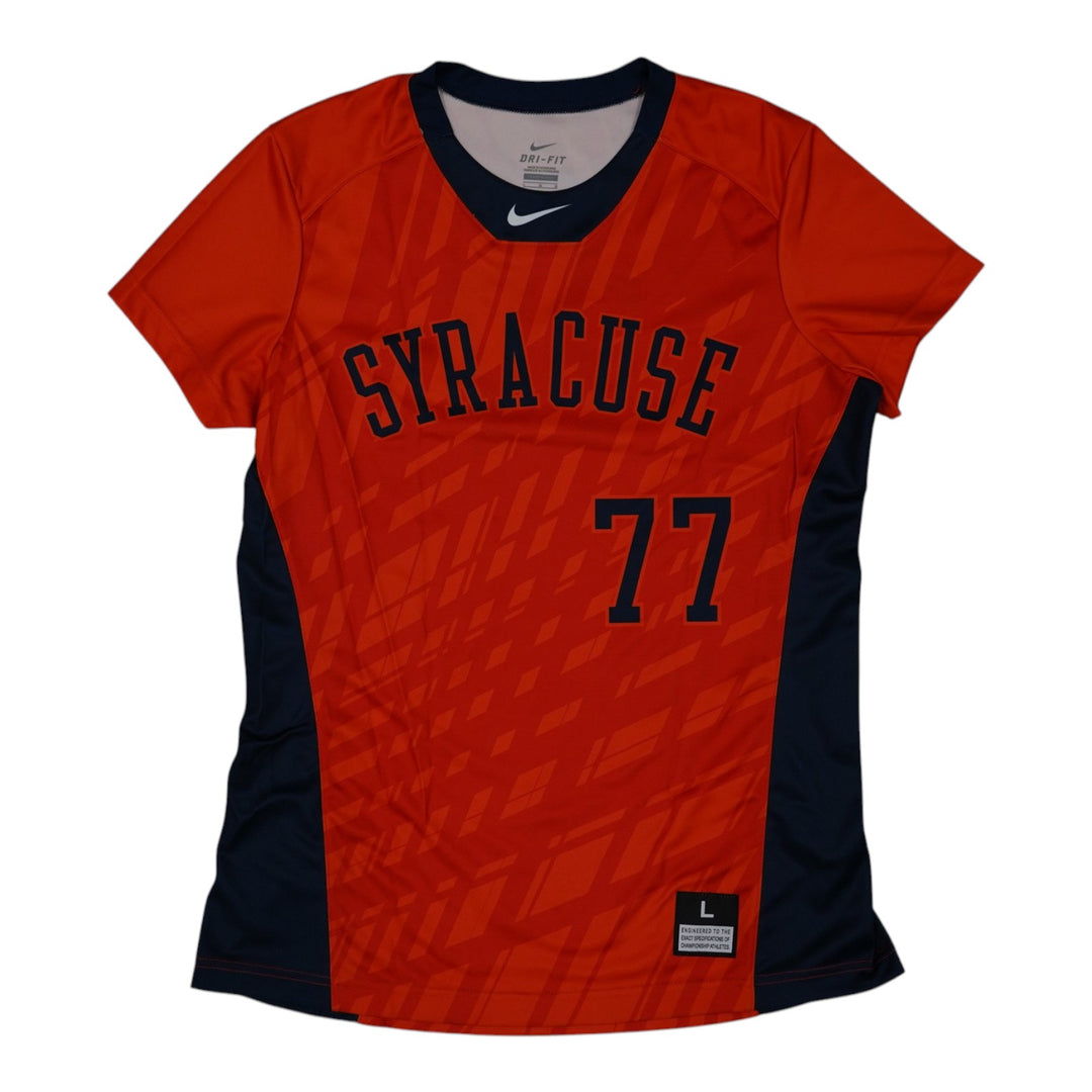 Syracuse Orange Game-Issued #77 Orange Softball Jersey LOA