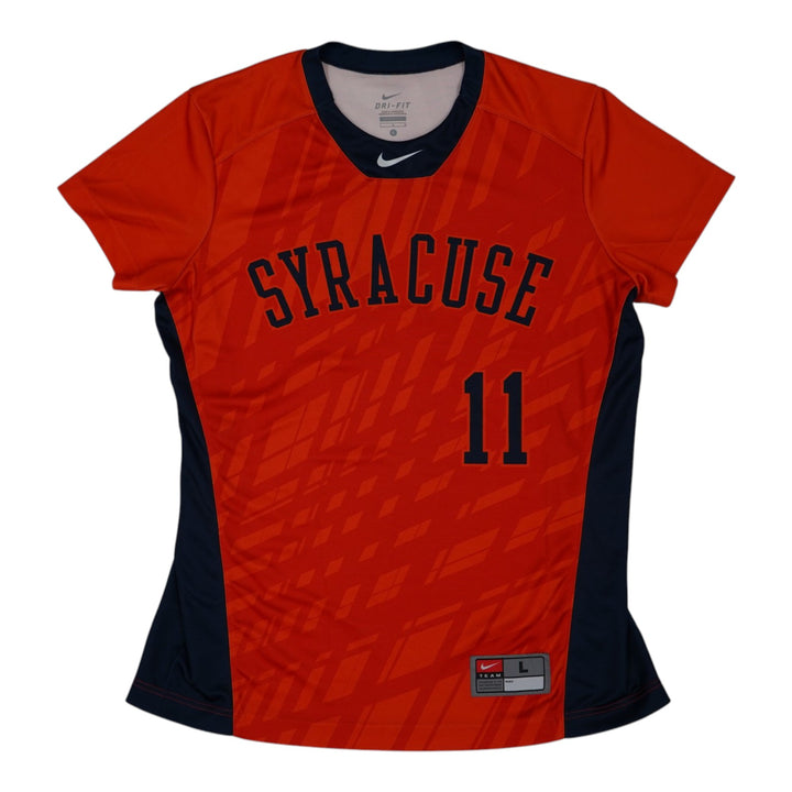Syracuse Orange Game-Issued #11 Orange Softball Jersey LOA