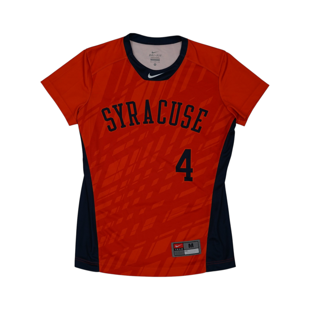 Syracuse Orange Game-Issued #4 Orange Softball Jersey LOA