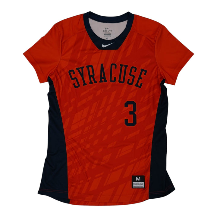 Syracuse Orange Game-Issued #3 Orange Softball Jersey LOA