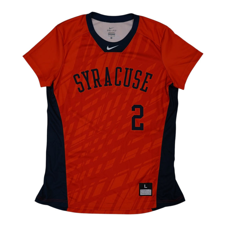 Syracuse Orange Game-Issued #2 Orange Softball Jersey LOA