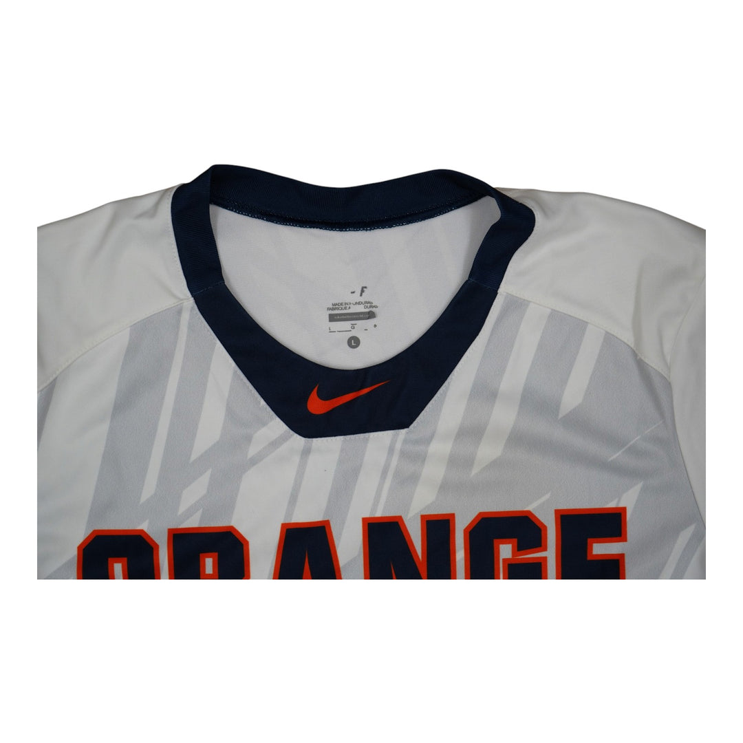 Syracuse Orange Game-Issued #1 White Softball Jersey LOA