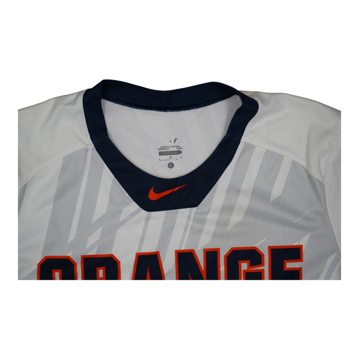 Syracuse Orange Game-Issued #1 White Softball Jersey LOA