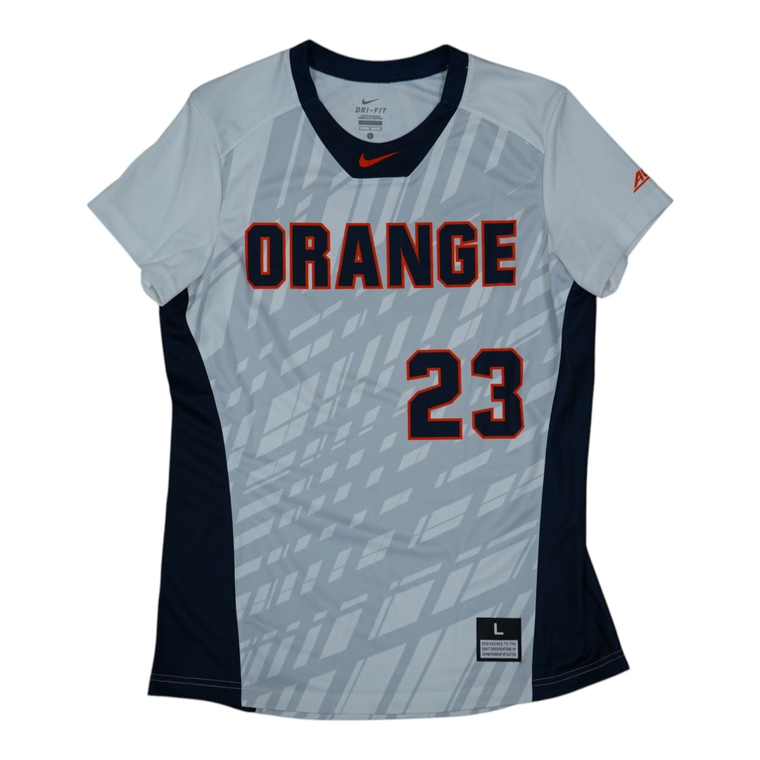 Syracuse Orange Game-Issued #23 White Softball Jersey LOA