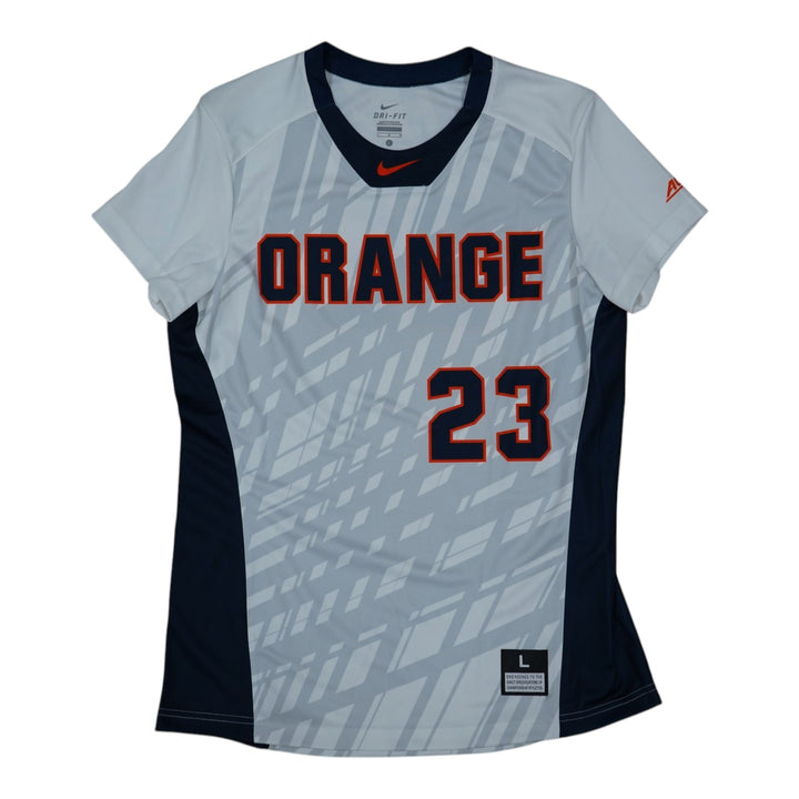 Syracuse Orange Game-Issued #23 White Softball Jersey LOA