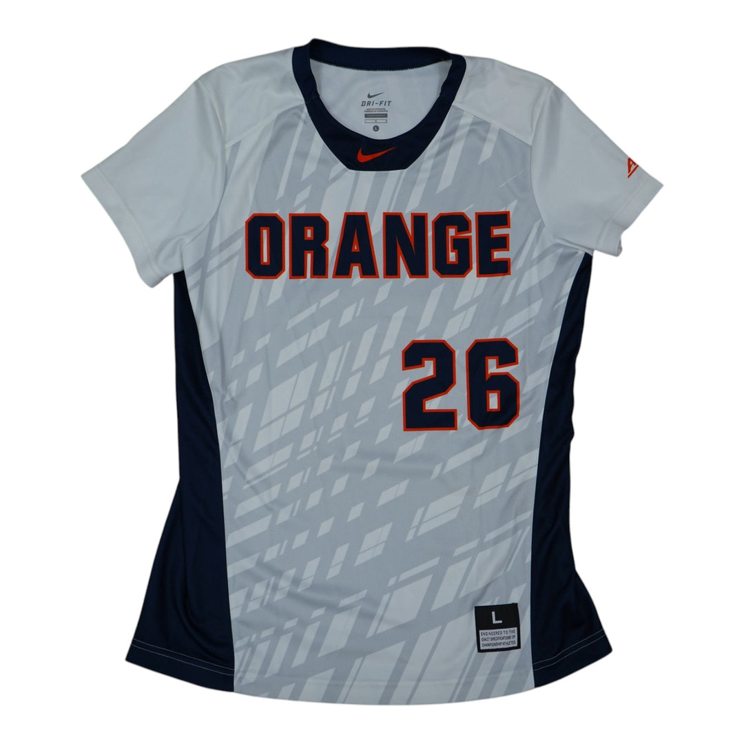 Syracuse Orange Game-Issued #26 White Softball Jersey LOA