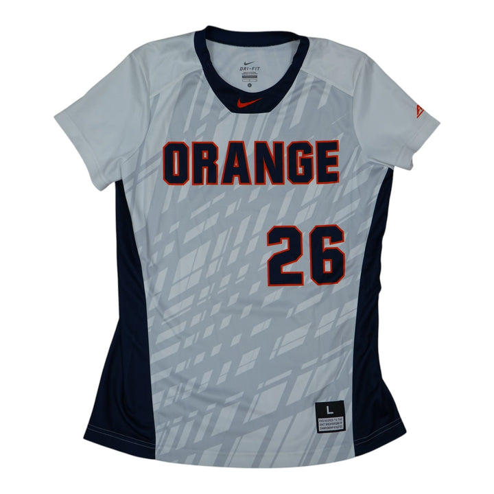 Syracuse Orange Game-Issued #26 White Softball Jersey LOA