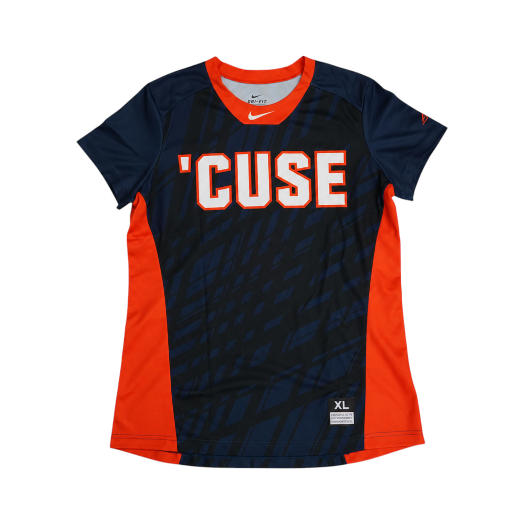 Syracuse Orange Game-Issued #9 Blue Softball Jersey LOA