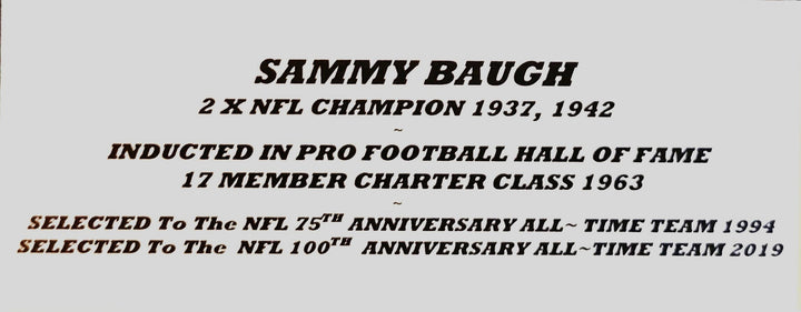 Sammy Baugh Signed Washington Redskins Index Card in 14x18 Matted Display (JSA COA)