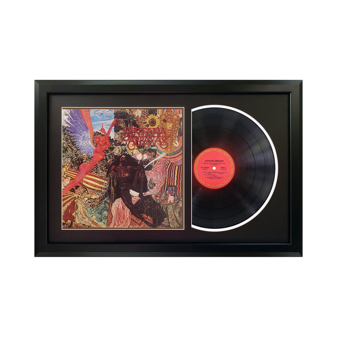 Santana Abraxas Genuine Vinyl Record & Cover Professionally Framed 17.5 x 26.5 Display with a Black Mat