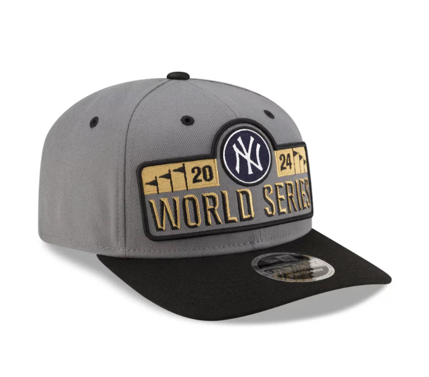 New York Yankees New Era 2024 American League Champions Locker Room 9SEVENTY Stretch Gray Snap Hat