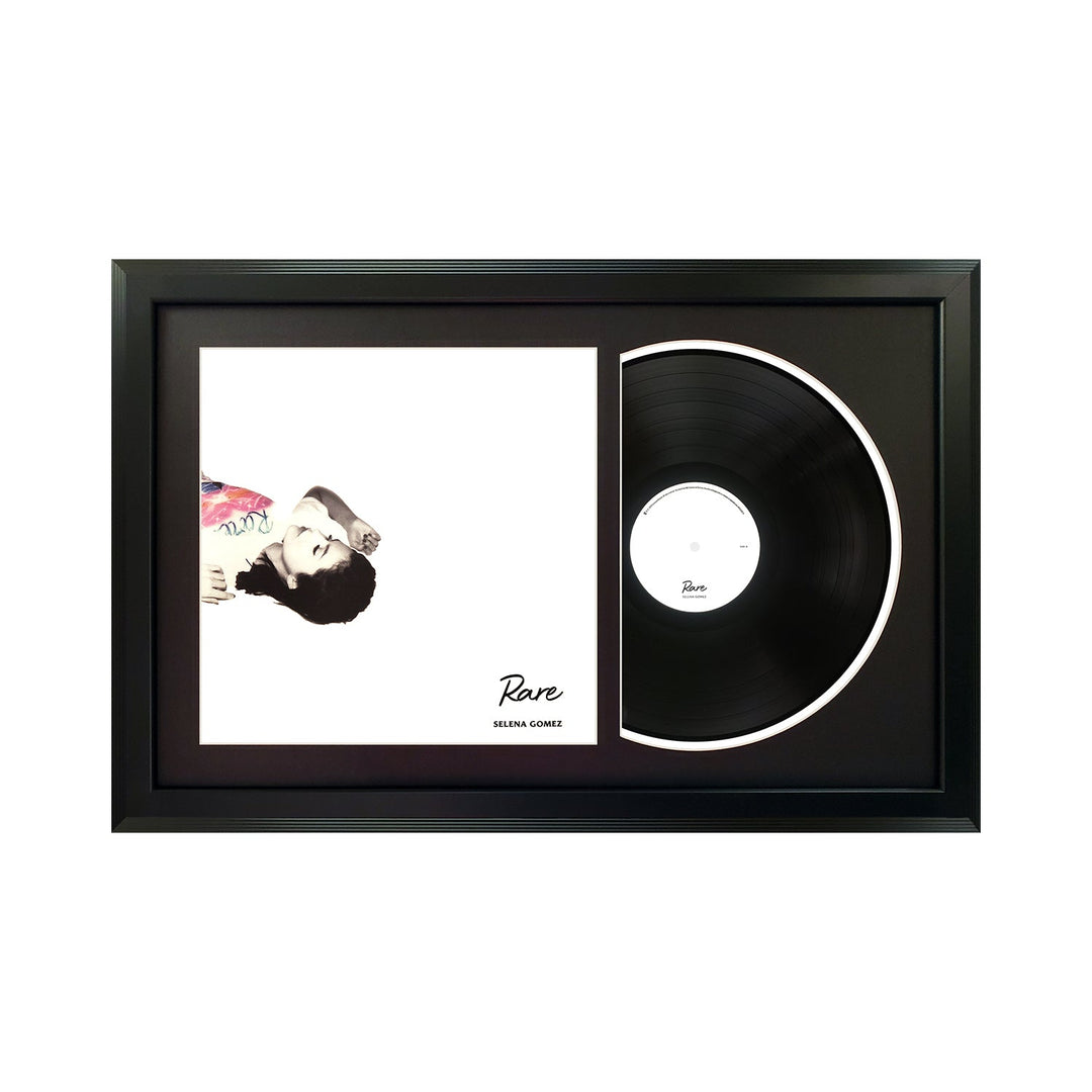 Selena Gomez Rare Genuine Vinyl Record & Cover Professionally Framed Wall Display with a Black Mat