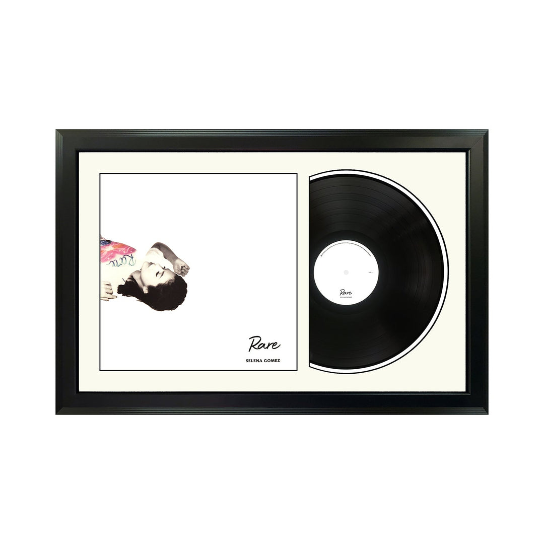 Selena Gomez Rare Genuine Vinyl Record & Cover Professionally Framed 17.5 x 26.5 Wall Display with a White Mat