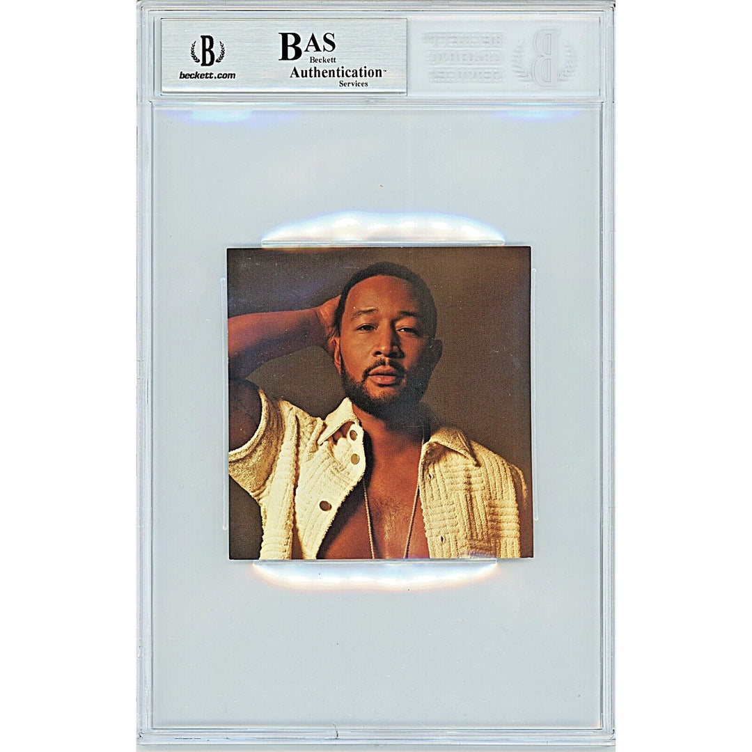 John Legend Signed Self Titled CD Cover Pop Art Card Beckett Authentic Autograph Slab
