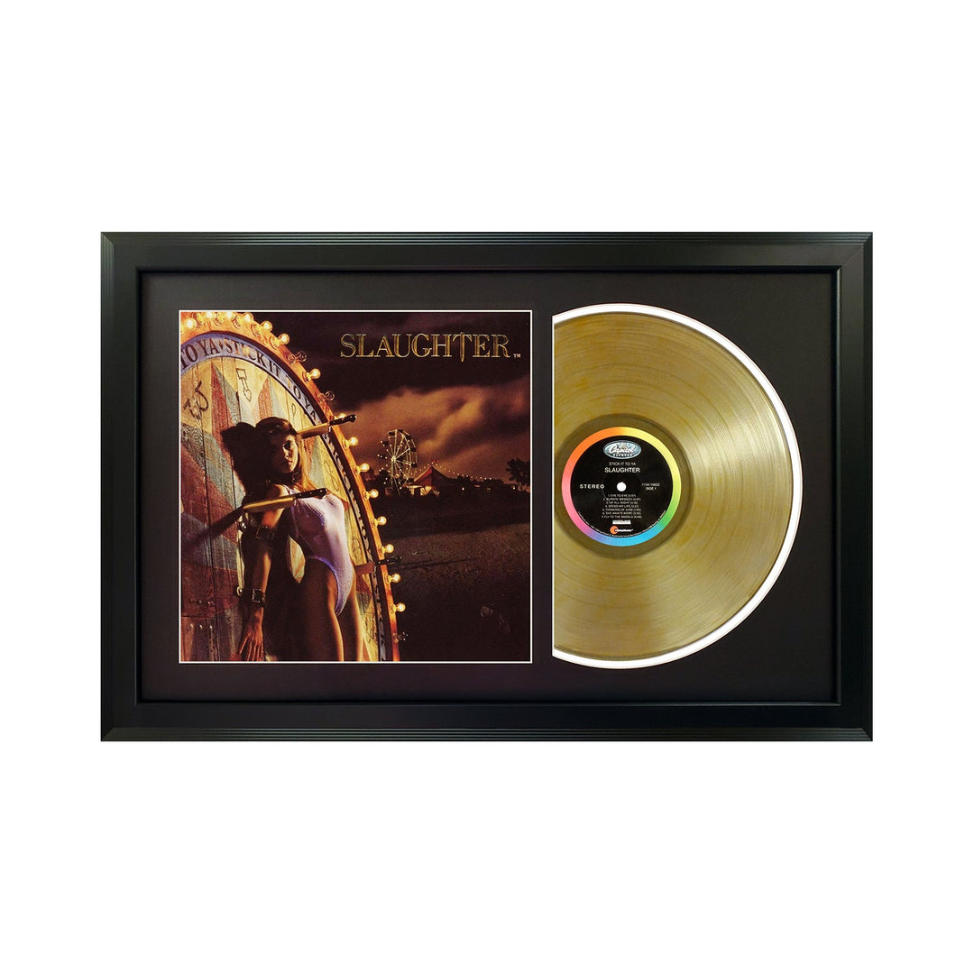 Slaughter Stick it to Ya Genuine Vinyl Record & Cover Professionally Framed 17.5x26.5� Wall Display with a Black Mat