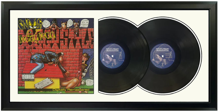 Snoop Dogg Doggystyle Genuine Double Vinyl Records & Cover Professionally Framed 17.5 x 34.5 Wall Display with a White Mat