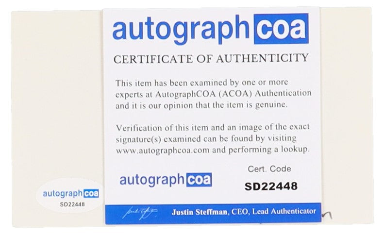 Sophia Loren Legendary Italian Actress Signed 3 x 5 Index Card (AutographCOA) with Black Frame-