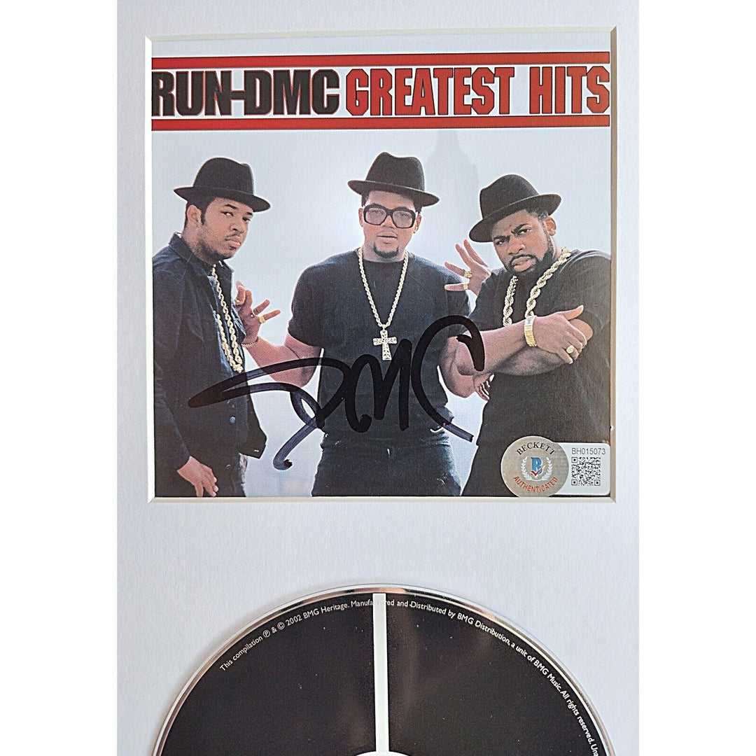Run DMC Signed CD Greatest Hits Album Darryl McDaniels Autograph Beckett Authentic