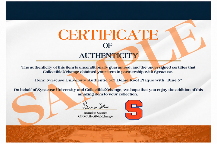 Syracuse University Game Issued #49 Away White Football Jersey Syracuse LOA