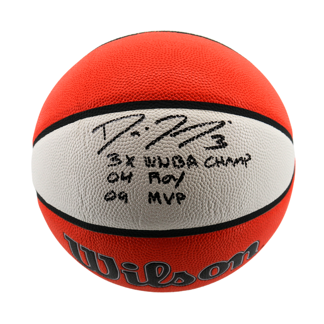 Diana Taurasi Phoenix Mercury Autographed Inscribed WNBA Auth Series Basketball 