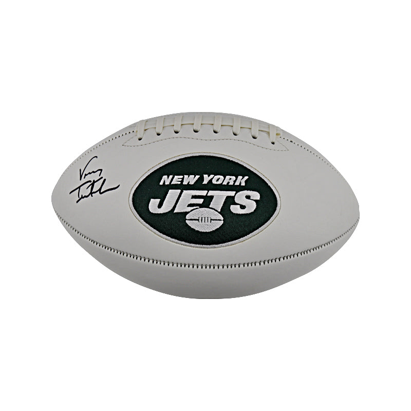 Vinny Testaverde New York Jets Autographed Jets Logo White Panel Football (CX Auth)