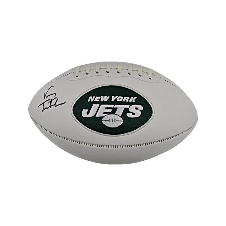 Vinny Testaverde New York Jets Autographed Jets Logo White Panel Football (CX Auth)