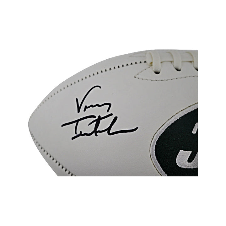 Vinny Testaverde New York Jets Autographed Jets Logo White Panel Football (CX Auth)