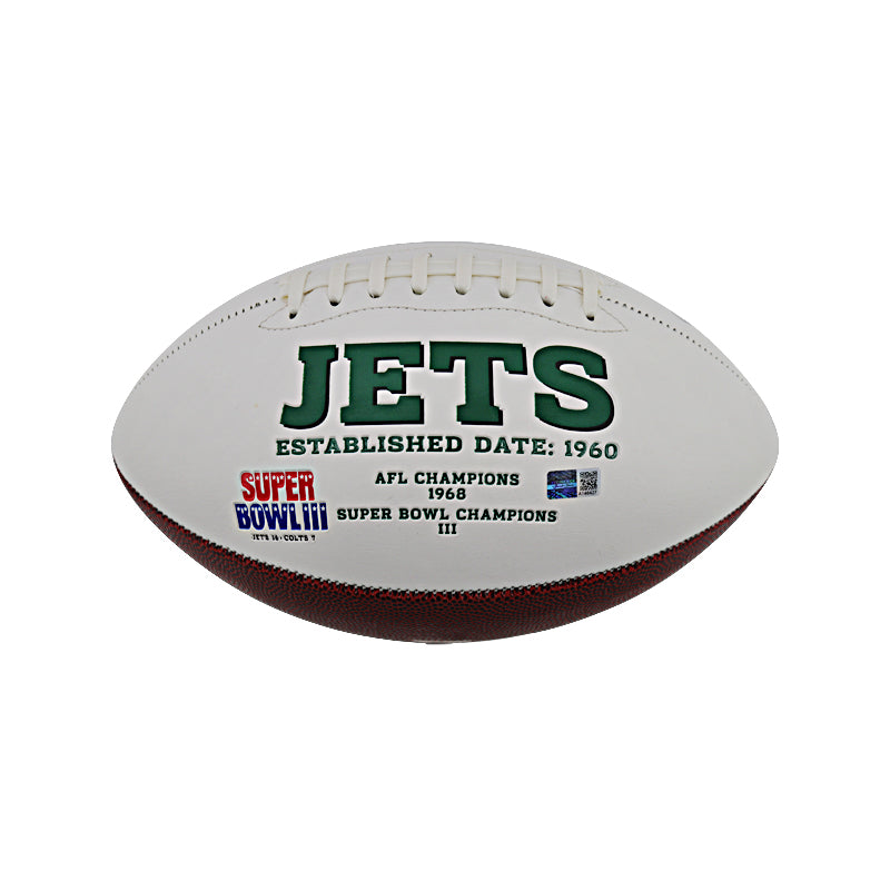 Vinny Testaverde New York Jets Autographed Jets Logo White Panel Football (CX Auth)