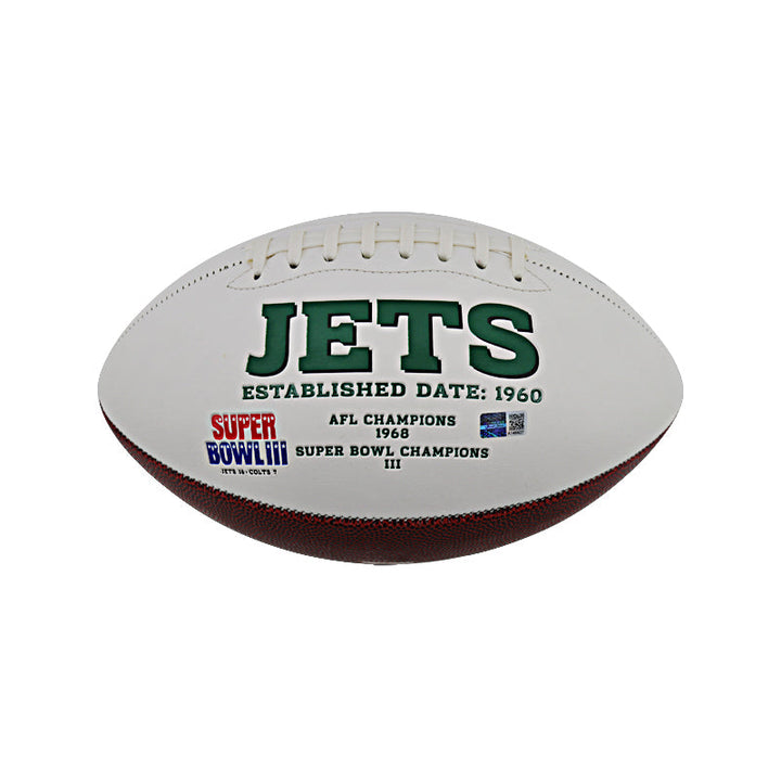Vinny Testaverde New York Jets Autographed Jets Logo White Panel Football (CX Auth)