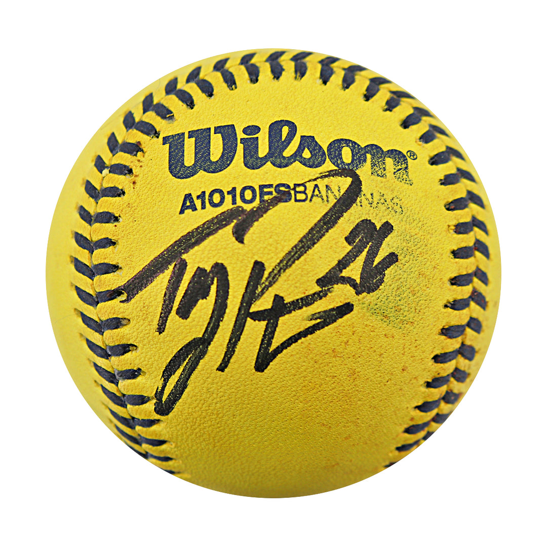 TJ Porter Autographed Game Used Banana Ball w/Case 6.13.25 Great American Ball Park 