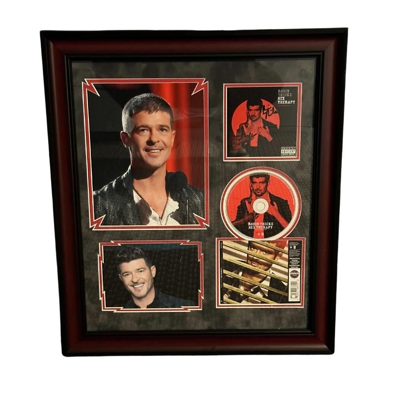 Robin Thicke Autographed and Framed 2009 Sex Therapy: The Session CD Collage
