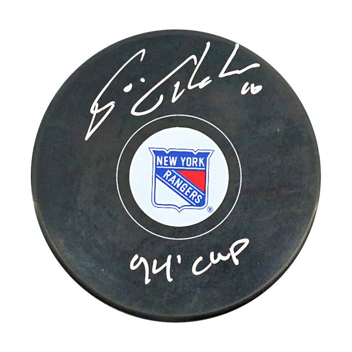 Esa Tikkanen New York Rangers Autographed Signed Inscribed '94 Cup' Replica Rangers Puck (CX Auth)
